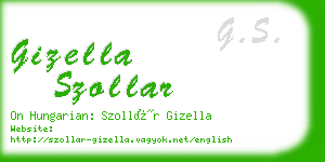 gizella szollar business card